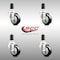 Service Caster 3 Inch 316SS Black Polyurethane Swivel 1-3/8 Inch Expanding Stem Caster Set SCC SCC-SS316EX20S314-PPUB-BLK-138-4 - alternate 4